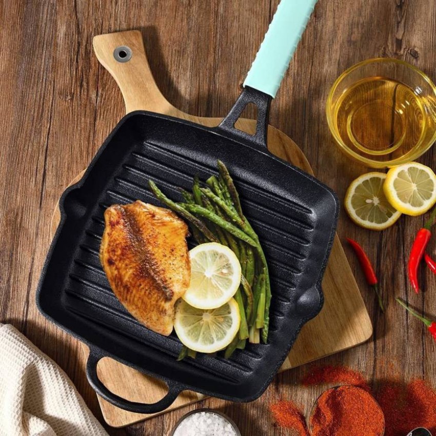 Pre-Seasoned Cast Iron Skillet and Grill Pan Set