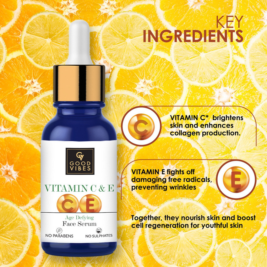 GOOD VIBES Vitamin C Vitamin E Age Defying Face Serum 10 ml