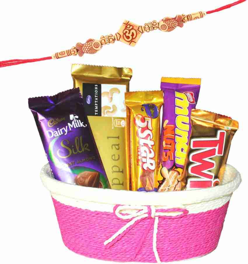 SurpriseForU Creamy Chocolate Gift With Tray And Teddy Bear, Designer Om  Rakhi Gift Combo Price in India - Buy SurpriseForU Creamy Chocolate Gift  With Tray And Teddy Bear