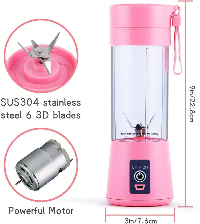 ActrovaX Plastic Electric USB Juice Maker 6 Blades Rechargeable