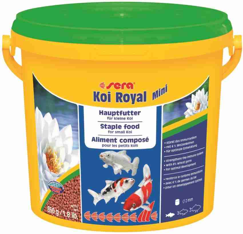 Sera Koi Royal Mini 300g/1000ml | Staple Food For Small Koi | Strengthens  The Immune System With 4% Wheat Germ For Optimal Development | 0.3 kg Dry