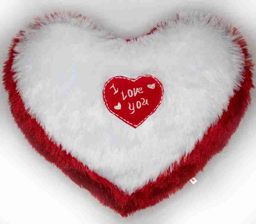 White clearance heart pillow