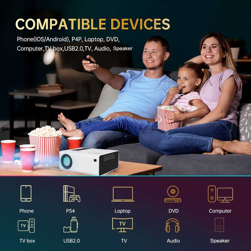IBS BEST QUALITY PS4 GAMING FullHD 1080P Supported Projector