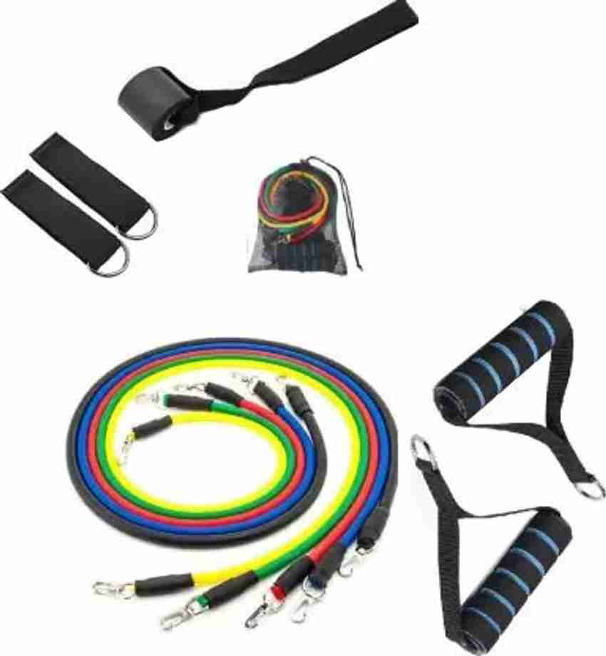 Gantavya Buy New Resistance Bands 11pcs Set Tubes for Fitness Home Gym Exercise Workout Resistance Tube Buy Gantavya Buy New Resistance Bands 11pcs Set Tubes for Fitness Home Gym Exercise Workout