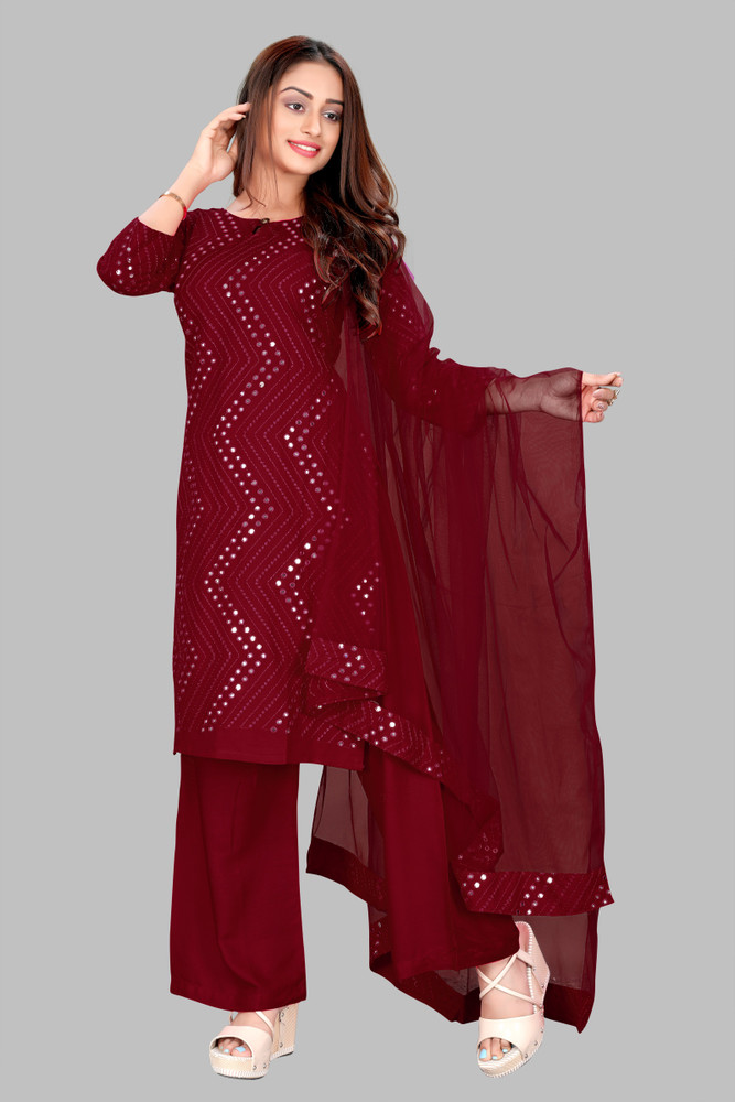 KASHHTBHANJAN ENTERPRISE Women Kurti Palazzo Dupatta Set Buy