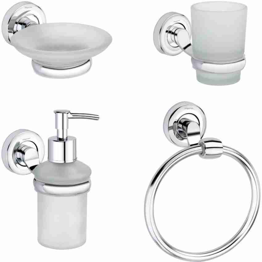 aligarian Steel Bathroom Accessories Set with Towel Rod,Ring