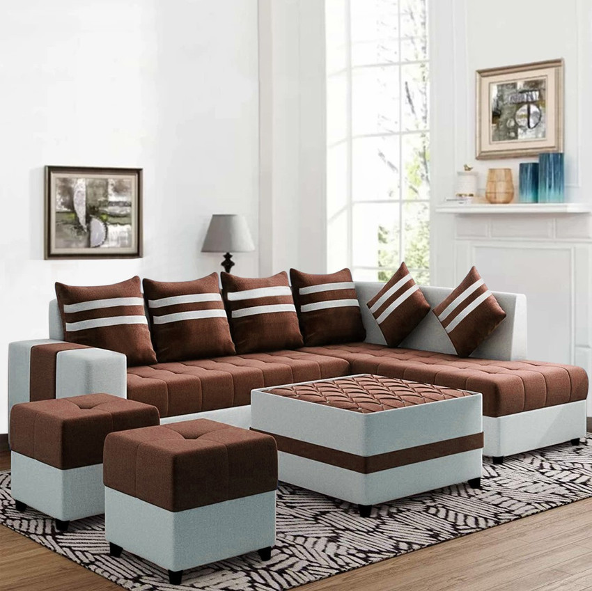 CasaStyle Stylio RHS L Shape Fabric 8 Seater Sofa Price in India