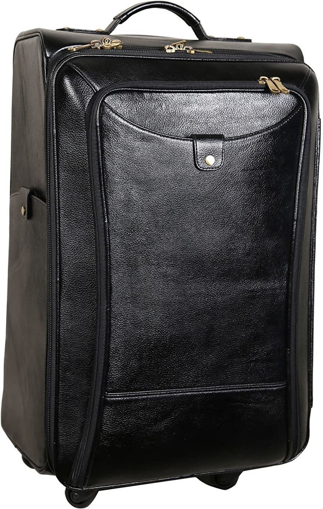 Red Cherry Leather Trolley Bag 52 Liters Cabin Size Softsided