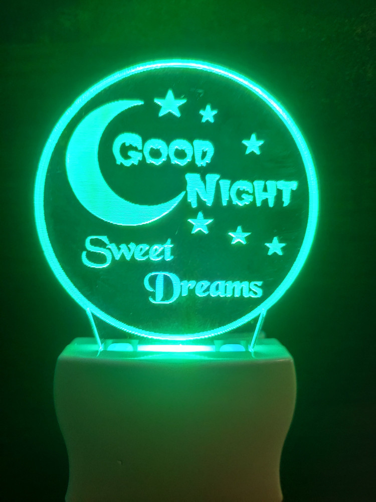 Success 3d illusion led light color changing GOOD NIGHT SWEET