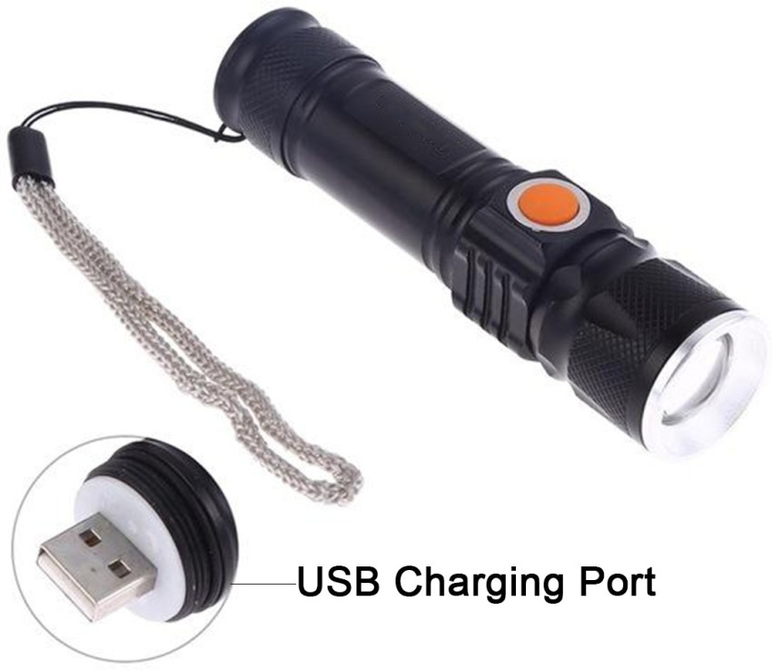 Small Sun USB Flash Light LED Torch Built-in USB Charger with 3