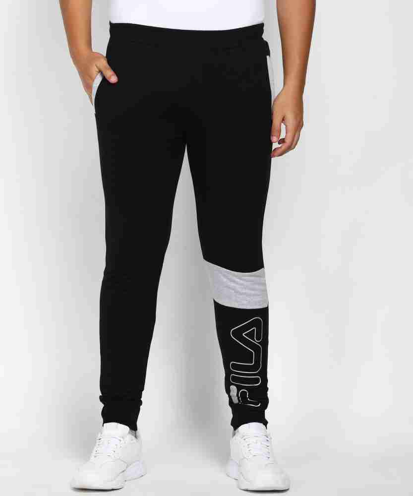 FILA Solid Men Black Track Pants - Buy FILA Solid Men Black Track Pants  Online at Best Prices in India