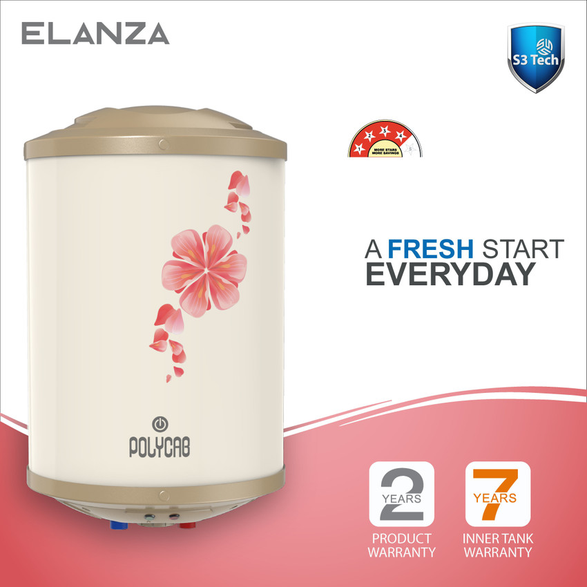 Polycab 15 L Storage Water Geyser (ELANZA Plastic Body 2KW Cream, White)  Price in India - Buy Polycab 15 L Storage Water Geyser (ELANZA Plastic Body  2KW Cream, White) online at Flipkart.com