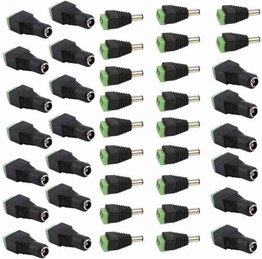 FEDUS Dc Power Jack Plug Adapter Connector,12v,24v Male+Female Cctv  Camera/Led Strip Light,Dvr,Car at Rs 19/piece, DC Power Jack in Delhi