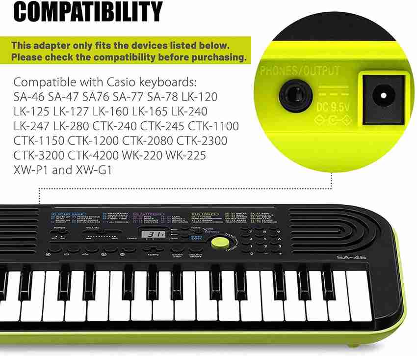 Casio sa 76 power adaptor shop