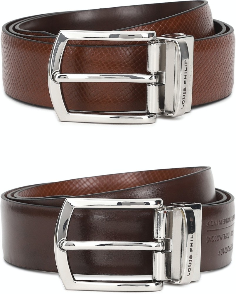 LOUIS PHILIPPE Men Formal Brown Artificial Leather Belt Brown