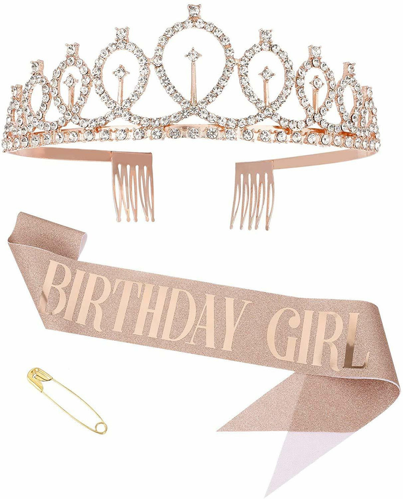 Gold birthday girl deals crown