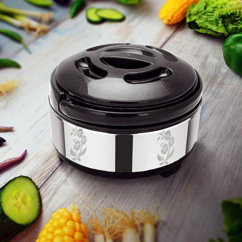 Insulated Stainless Steel Hot Pot Casserole Handi 1500 ML, Stainless Steel  Serving Pot Handi