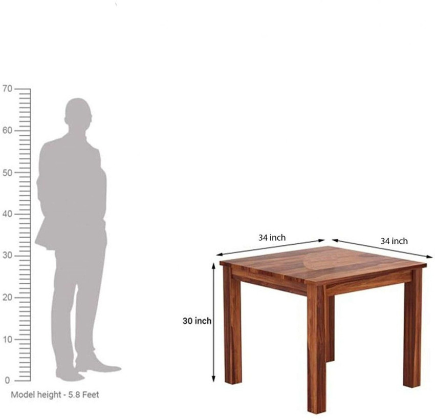Four seater shop dining table size