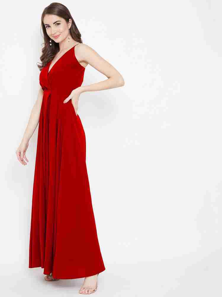 Fancy Party Wear Trendy Slim Fit Cherry Red Gown For Women in Bareilly at  best price by Rajgadhia Exports - Justdial