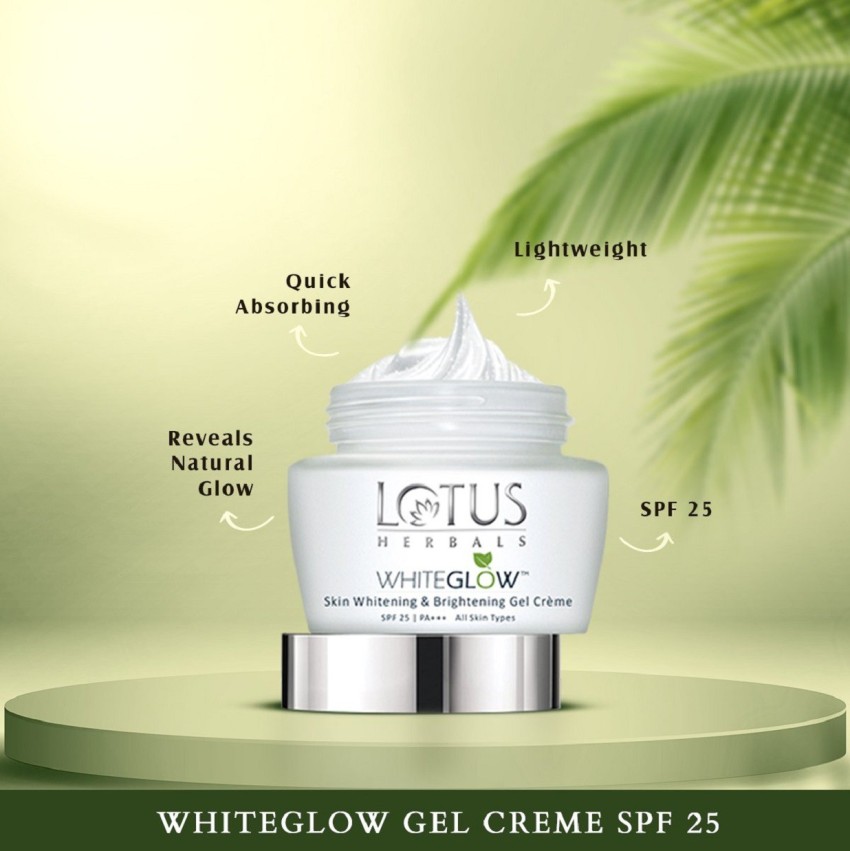 LOTUS WhiteGlow Skin Whitening Brightening Gel Creme Price in