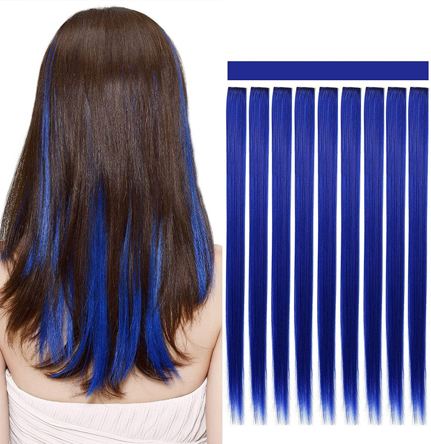 Blue hair deals extensions