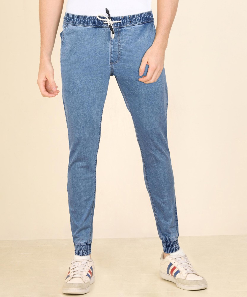 PEOPLE Jogger Fit Men Light Blue Jeans Buy PEOPLE Jogger Fit Men