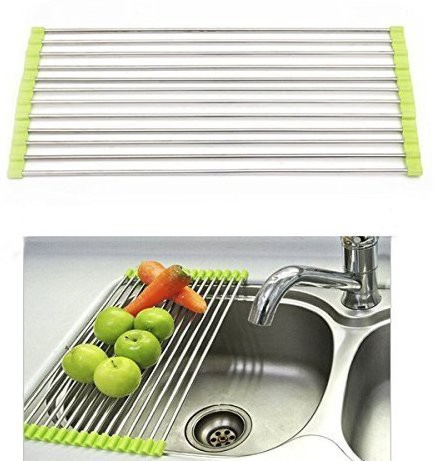 Stainless Steel Foldable Dish Drying Rack Over Sink Corner, 43% OFF