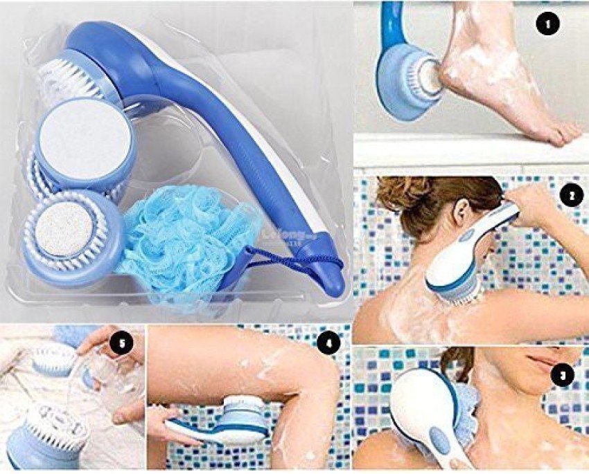 SYPRAM 5 in1 Electric Bath Brush Long Handle Back Body Shower Scrubber Spin  Spa - Price in India, Buy SYPRAM 5 in1 Electric Bath Brush Long Handle Back  Body Shower Scrubber Spin