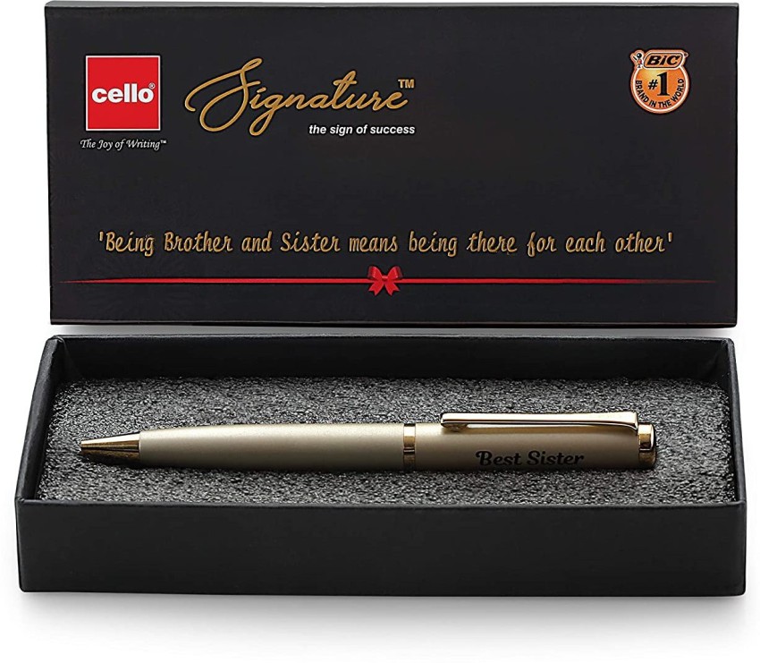 Cello Signature Carbon Blue Ball Pen Smooth Writing Gifting Pen