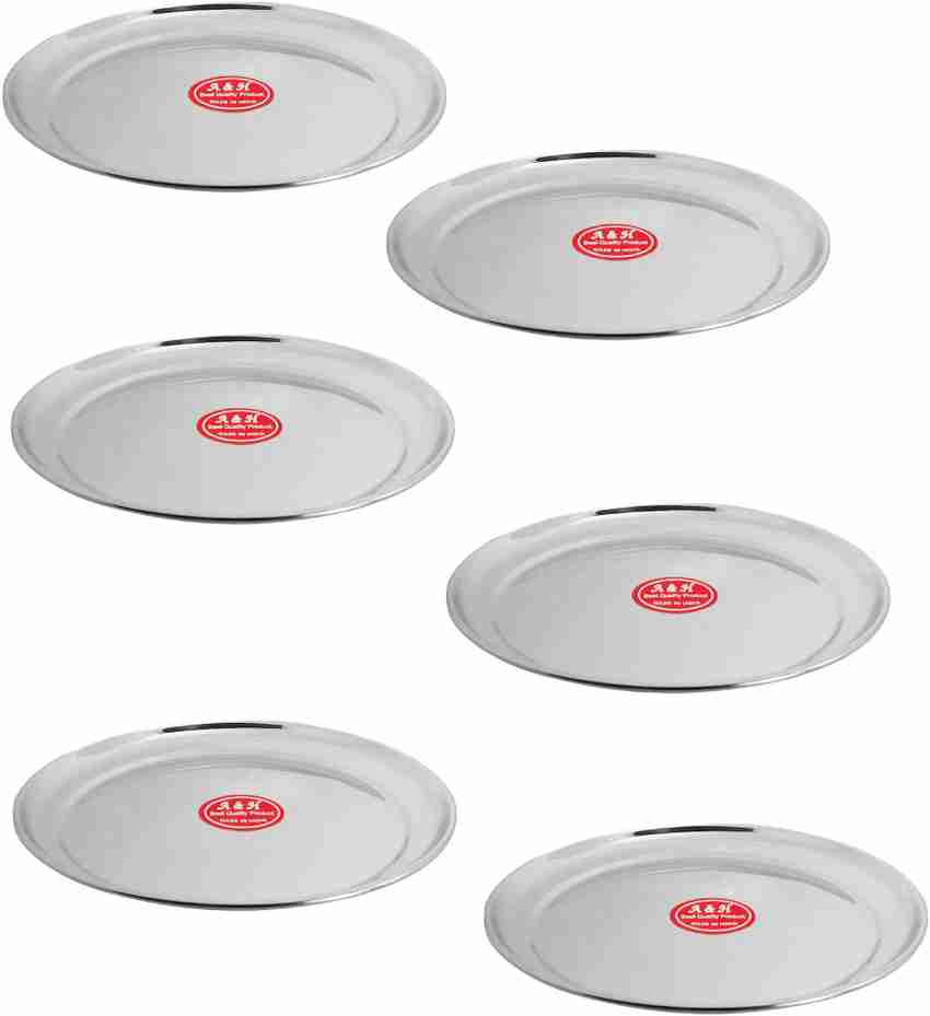 A H Stainless Steel Heavy Gauge Daily Use Dinner Plate with