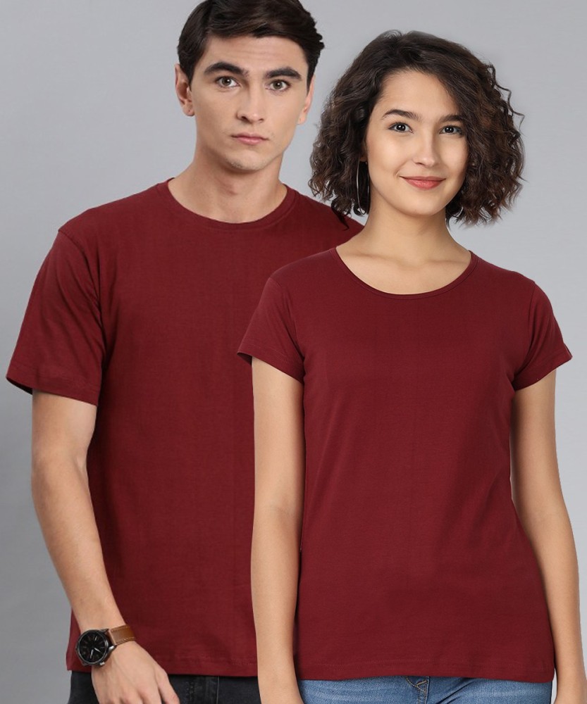 couple shirt maroon