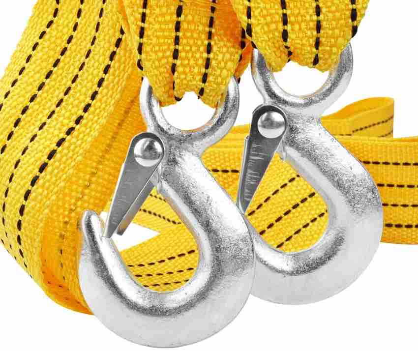 Znee Smart Premium 4M Long, Super Strong Emergency Heavy Duty, Car Tow  Cable, 3 Ton Towing Strap Rope, with Dual Forged Hooks