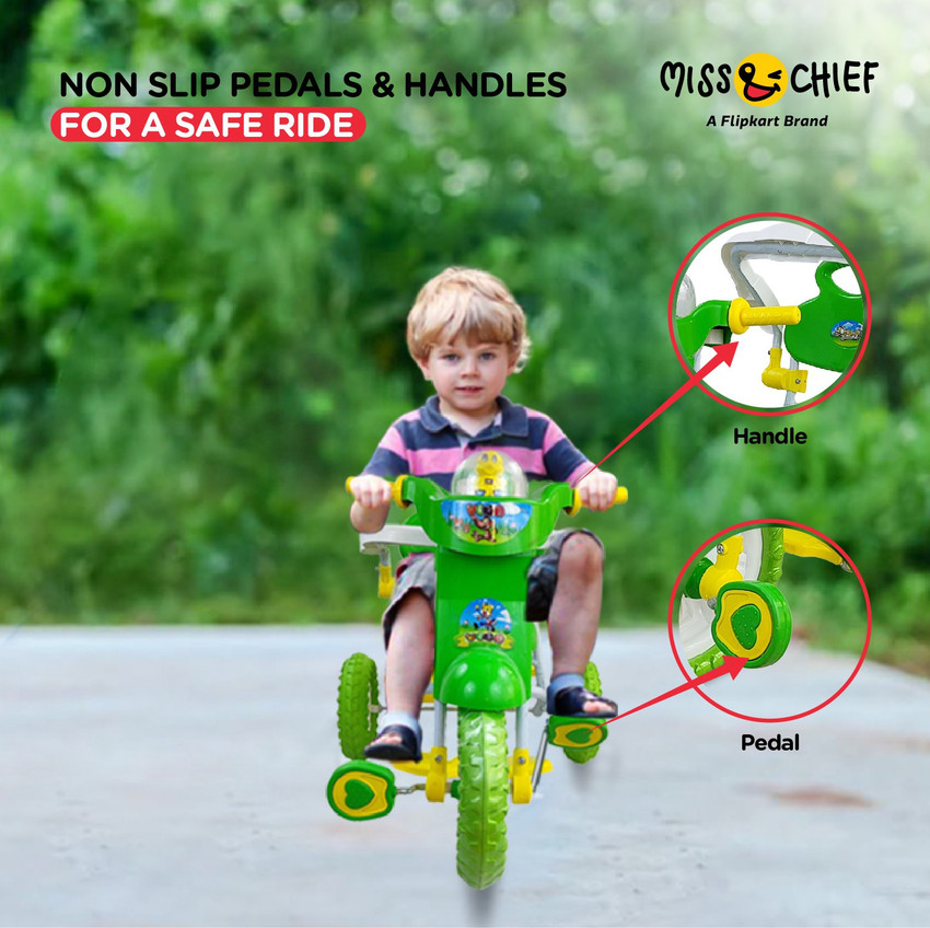 Miss Chief Musical Tricycle with Parental Handle Storage Basket Music and Lights Tricycle for Kids Tricycle Price in India Buy Miss Chief Musical Tricycle with Parental Handle
