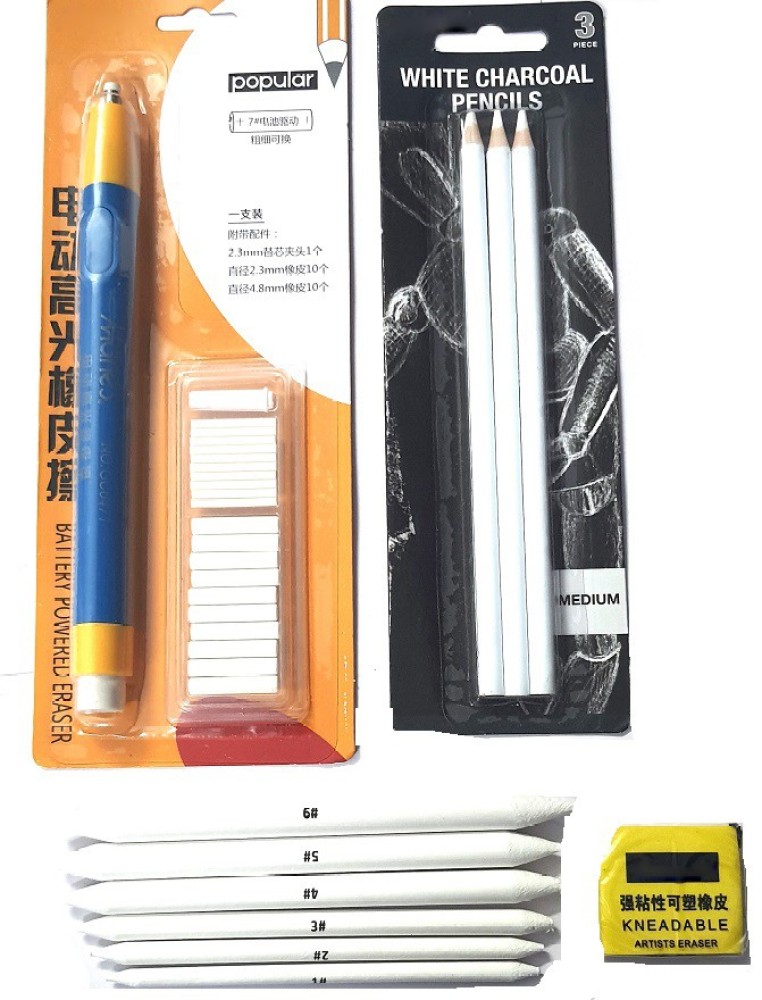 Eraser Pencils Set for Artists Wooden Sketch Eraser India  Ubuy