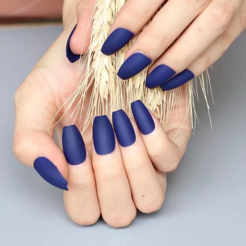 Matte Navy Blue Nails: 33+ Designs you Will Fall in Love With - Nail  Designs Daily