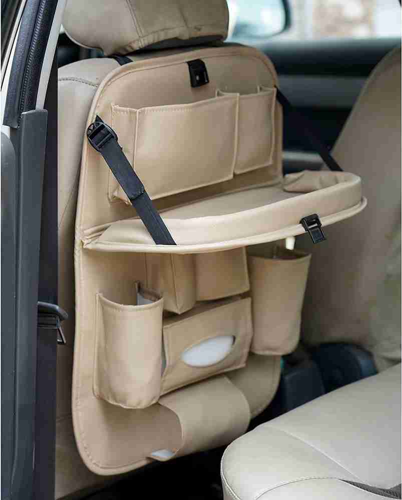 S.K.Y Beige Car Organizer Storage Bag Back Seat Box Organizer