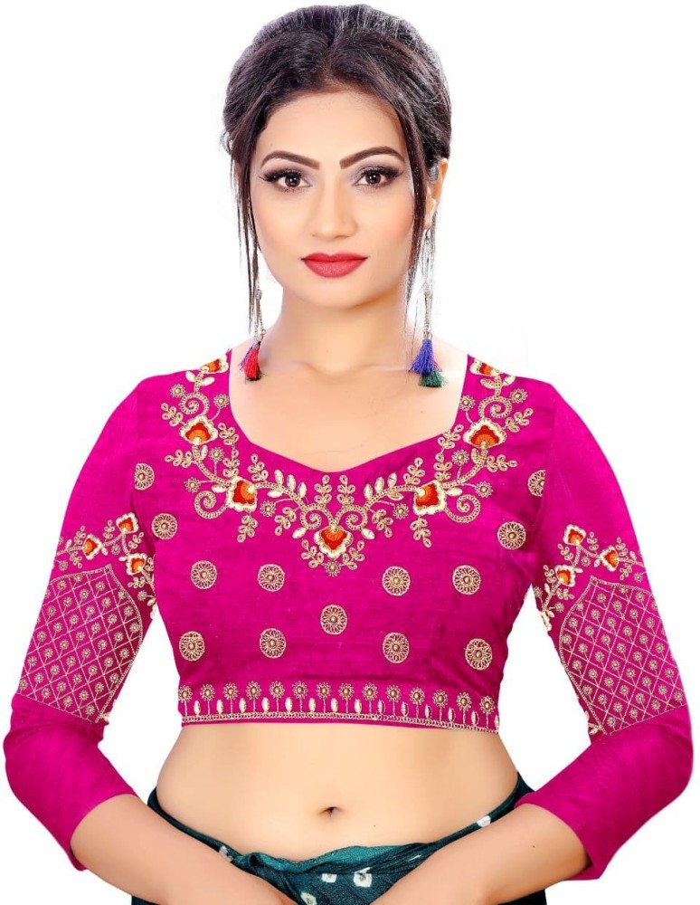 SAARAA LIFESTYLE Cotton Blend Embroidered Blouse Material Price in India Buy SAARAA LIFESTYLE Cotton Blend Embroidered Blouse Material online at Flipkart