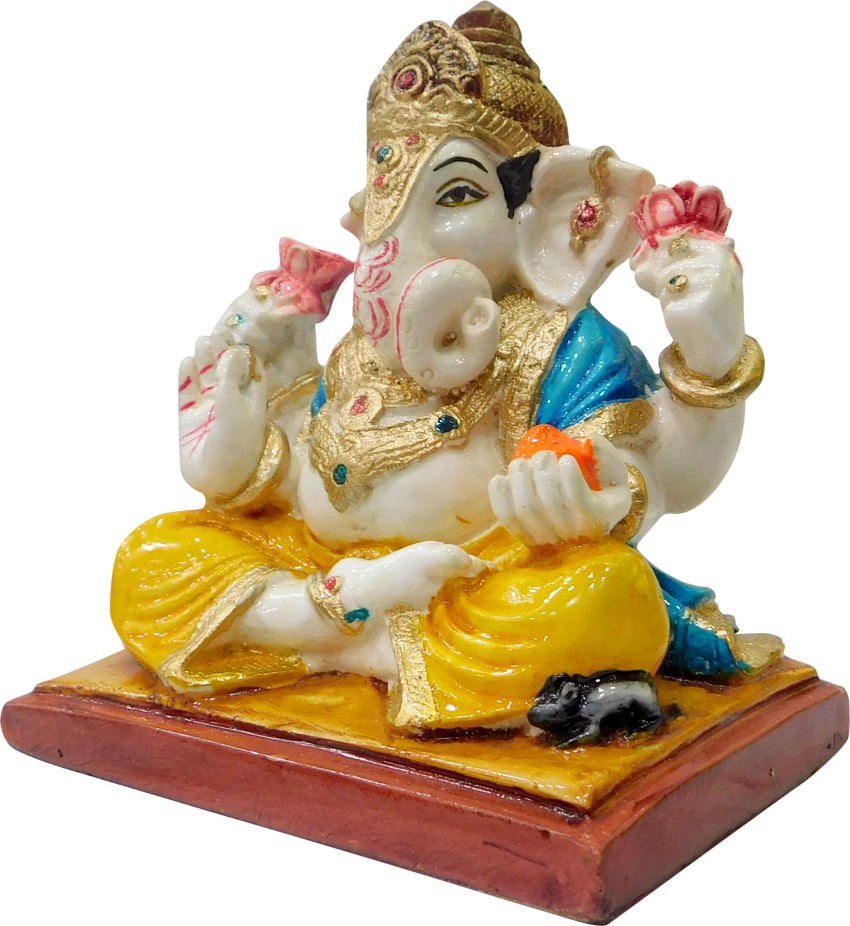 Buy Marble Dagdusheth Ganpati Murti White Marble Ganpati