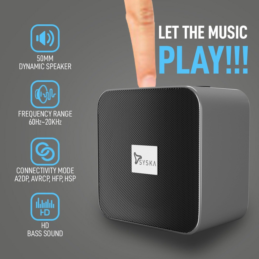 Syska bluetooth speaker online boom xs