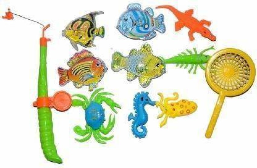 SR Toys Magnetic Fishing Toy Game with Fishing Rod and Colourful