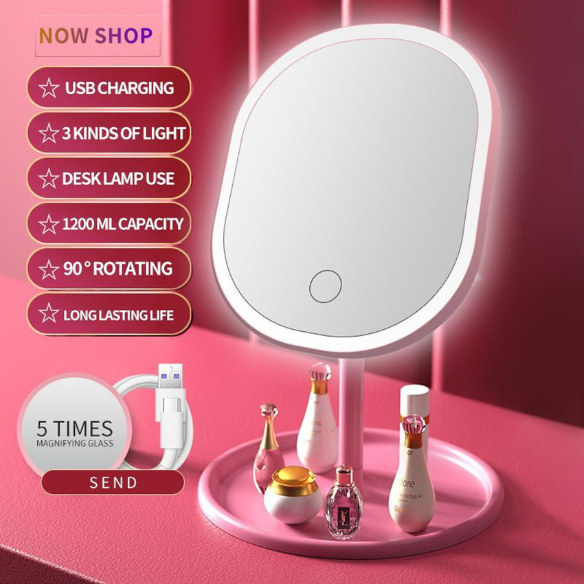SUPER LED Makeup Mirror Smart Touch Control Lighted Vanity Stand