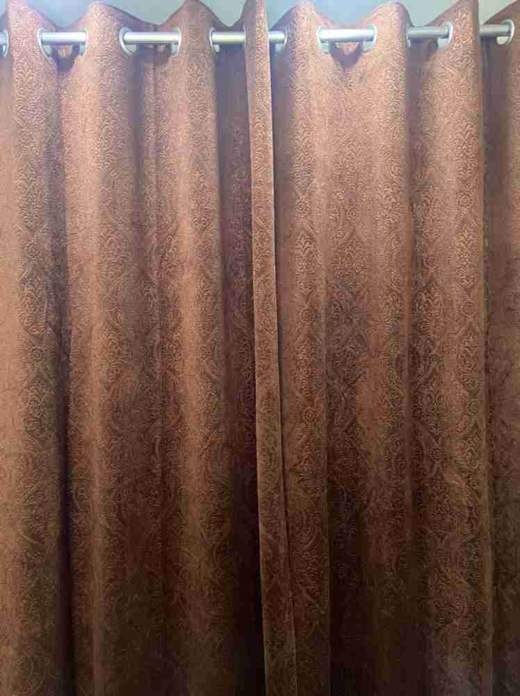 Buy UTSV 5 Rust Semi Transparent Curtains Online