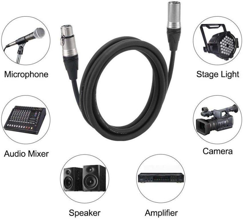 DawnRays 10 Meter XLR Male to XLR Female Cable Mic Extension Straight XLR  Patch Cable cable Price in India - Buy DawnRays 10 Meter XLR Male to XLR  Female Cable Mic Extension Straight XLR Patch Cable cable online at