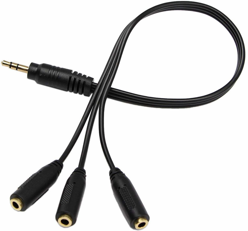 EKAAZ 3.5mm Stereo Audio Splitter Cable Gold Plated 3.5mm 1 8