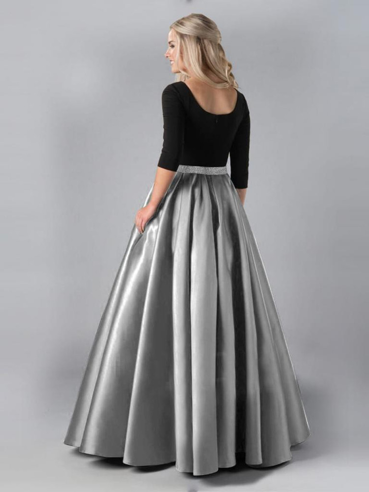 Silver long cheap skirt online