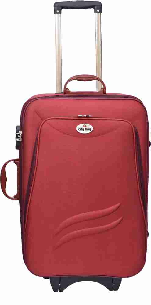 City Bag Red Polyester Luggage Trolley Bag Set, Size: 61 X 31 X 40 cm  (hxdxw)