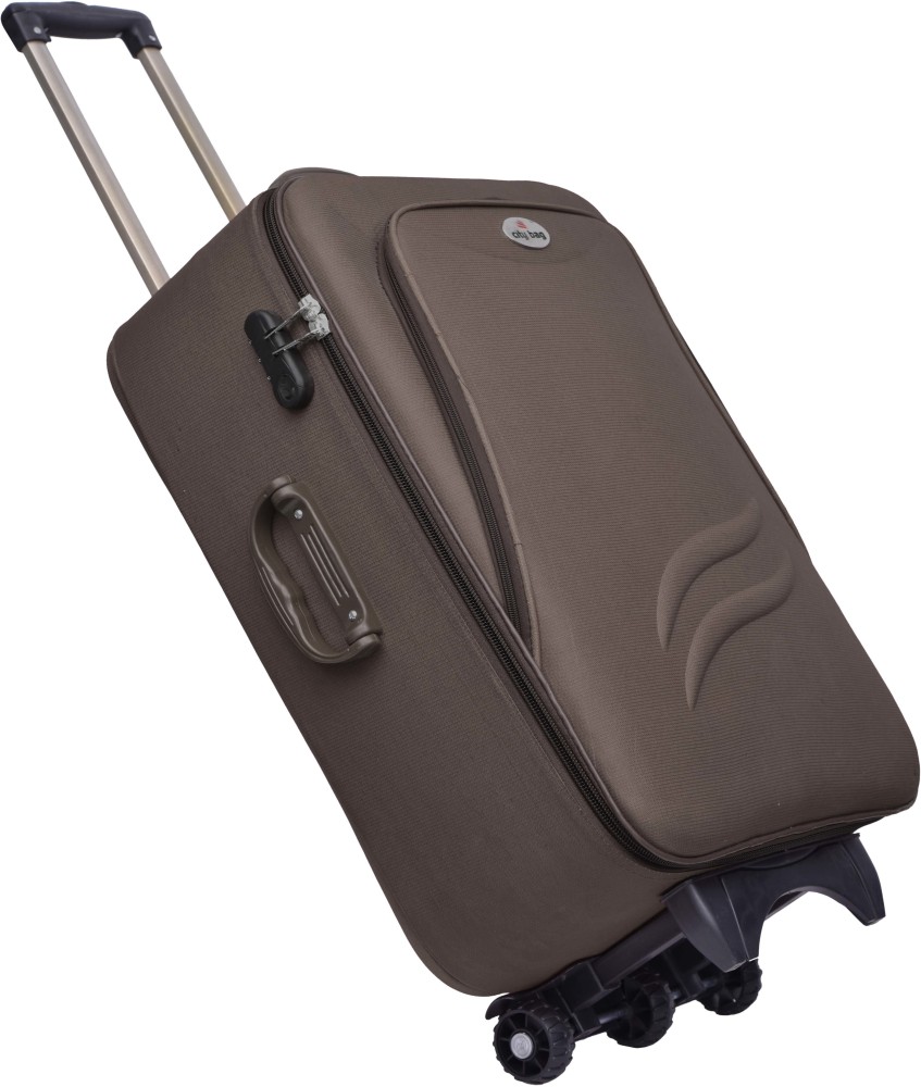 City Bag Brown Polyester Luggage Trolley Bag Set, Size: 61 X 31 X 40 cm  (hxdxw)