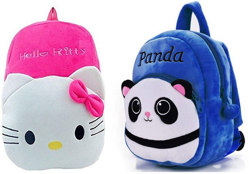 A Little Swag Kids School Bag Panda Kitty Soft Plush Backpacks Cartoon Baby Boys Girls Bag 15 L Backpack Blue Price in India Flipkart