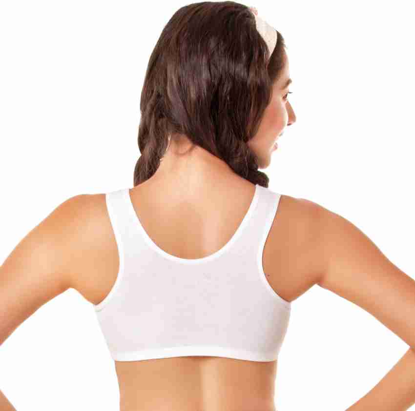 Buy Enamor Women Basic Cotton Sports Bra(White) -A022
