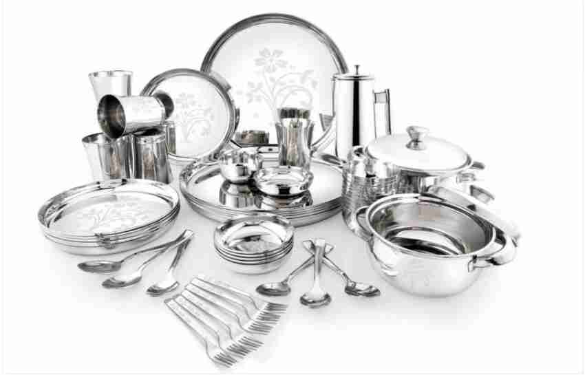 Steel dinner 2025 set 51 pcs